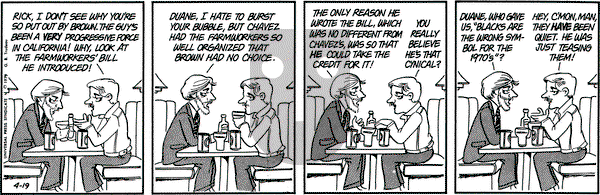 Doonesbury on Thursday April 19, 1979 Comic Strip
