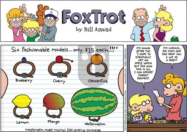 FoxTrot on Sunday March 1, 2015 Comic Strip