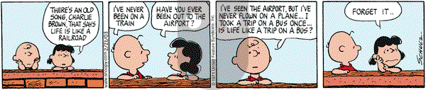 Peanuts on Friday March 14, 2003 Comic Strip