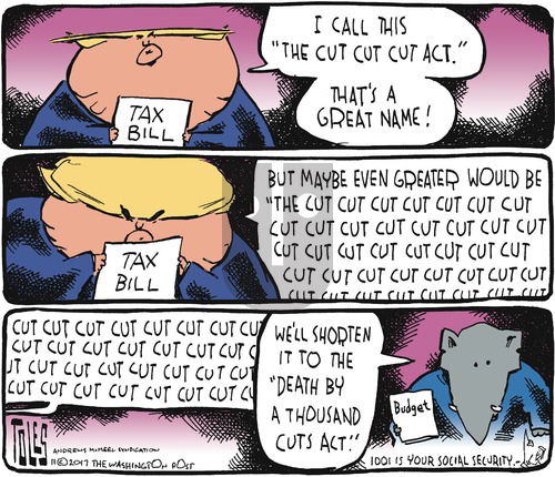 Tom Toles on Sunday November 5, 2017 Comic Strip