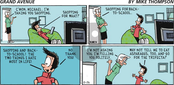Grand Avenue on Sunday August 26, 2018 Comic Strip