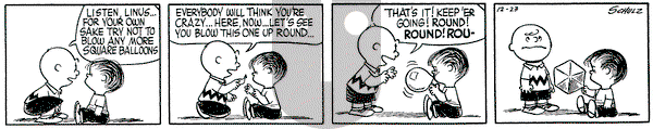 Peanuts on Thursday December 23, 1954 Comic Strip