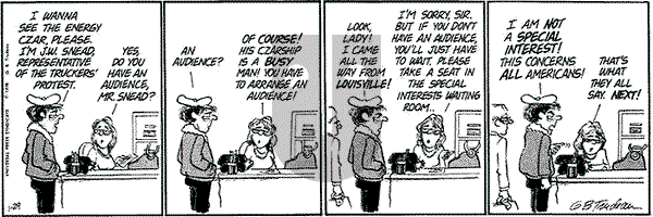 Doonesbury on Tuesday January 29, 1974 Comic Strip
