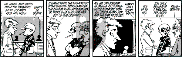Doonesbury on Thursday July 20, 1989 Comic Strip