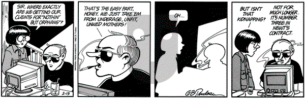 Doonesbury on Wednesday February 15, 1995 Comic Strip