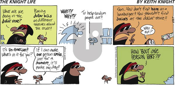 The Knight Life on Sunday March 30, 2014 Comic Strip