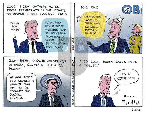 Ted Rall on Monday March 29, 2021 Comic Strip