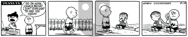 Peanuts on Saturday August 13, 1955 Comic Strip