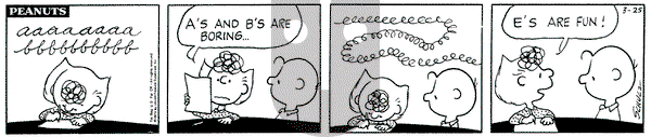 Peanuts on Monday March 25, 1974 Comic Strip