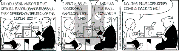 The Born Loser on Wednesday October 23, 1996 Comic Strip