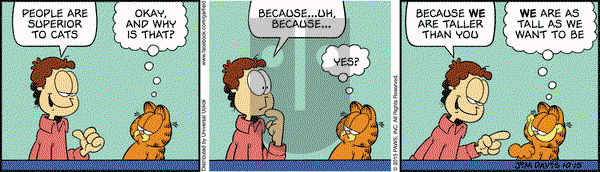 Garfield - Thursday October 15, 2015 Comic Strip