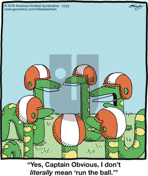 In the Bleachers on Monday November 25, 2019 Comic Strip