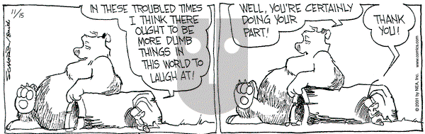 The Grizzwells on Thursday November 15, 2001 Comic Strip