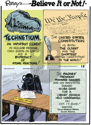 Ripley's Believe It or Not - Friday January 8, 2010 Comic Strip