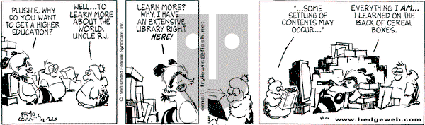 Over the Hedge on Thursday February 26, 1998 Comic Strip