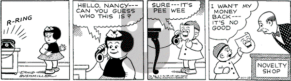 Nancy Classics on Thursday October 29, 2015 Comic Strip
