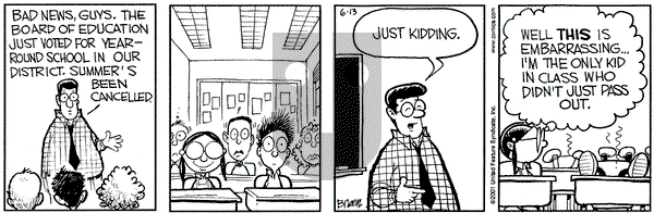 Grand Avenue on Wednesday June 13, 2001 Comic Strip