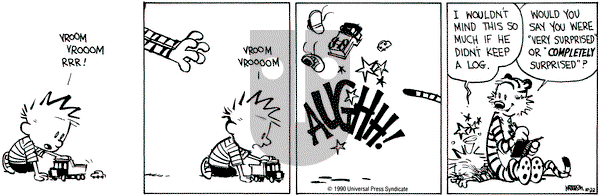 Calvin and Hobbes on Monday October 22, 1990 Comic Strip