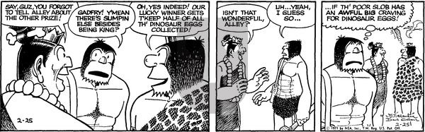 Alley Oop on Thursday February 25, 1971 Comic Strip