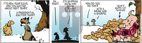 Over the Hedge on Thursday December 31, 2015 Comic Strip