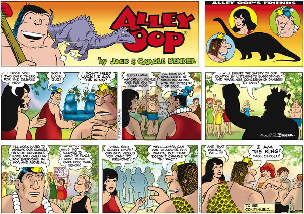 Alley Oop on Sunday March 4, 2007 Comic Strip