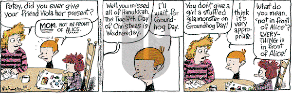 Cul de Sac on Monday January 5, 2015 Comic Strip