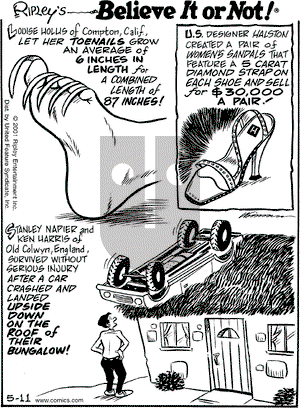 Ripley's Believe It or Not - Friday May 11, 2001 Comic Strip