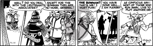 Alley Oop on Thursday July 11, 1974 Comic Strip