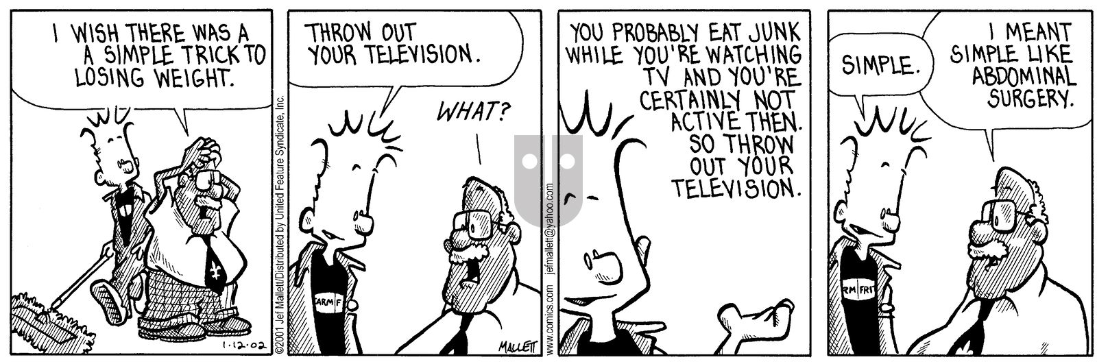 Frazz - Saturday January 12, 2002 Comic Strip