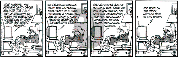 Doonesbury on Friday November 2, 1979 Comic Strip