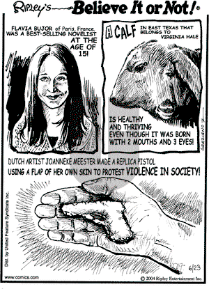 Ripley's Believe It or Not on Wednesday June 23, 2004 Comic Strip