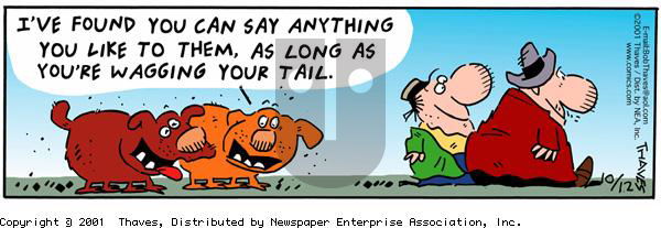 Frank and Ernest on Friday October 12, 2001 Comic Strip