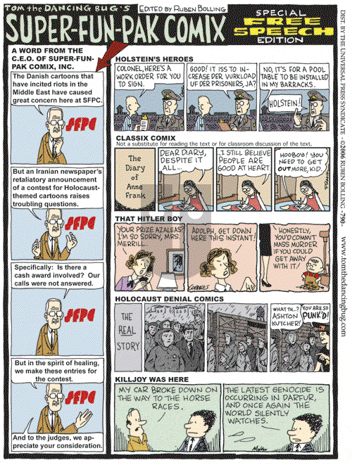 Tom the Dancing Bug on Saturday February 25, 2006 Comic Strip