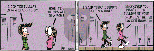Grand Avenue on Thursday April 2, 2020 Comic Strip