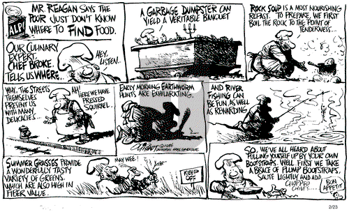 Pat Oliphant on Friday May 23, 1986 Comic Strip
