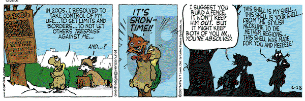 Over the Hedge on Thursday December 28, 2006 Comic Strip