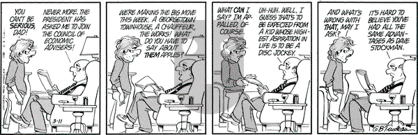 Doonesbury on Wednesday March 11, 1981 Comic Strip