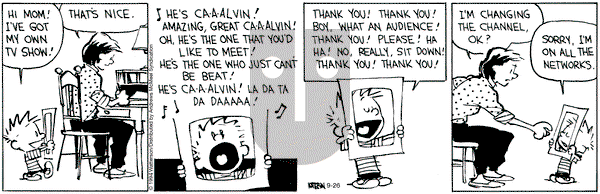 Calvin and Hobbes - Thursday September 26, 2024 Comic Strip