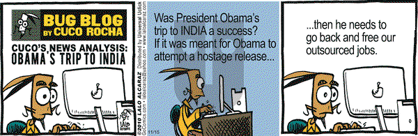 La Cucaracha on Monday November 15, 2010 Comic Strip