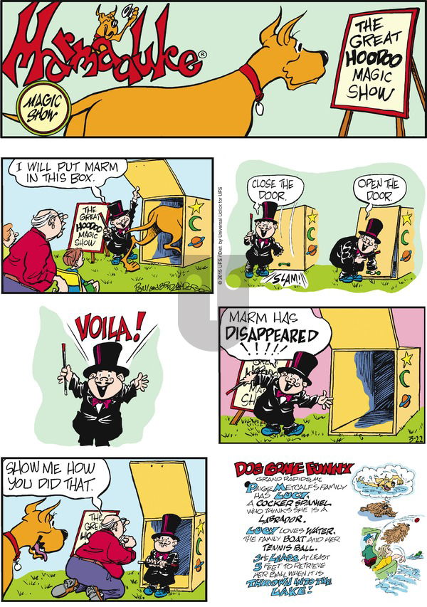 Marmaduke on Sunday March 22, 2015 Comic Strip