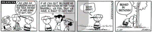 Peanuts on Saturday July 29, 1961 Comic Strip