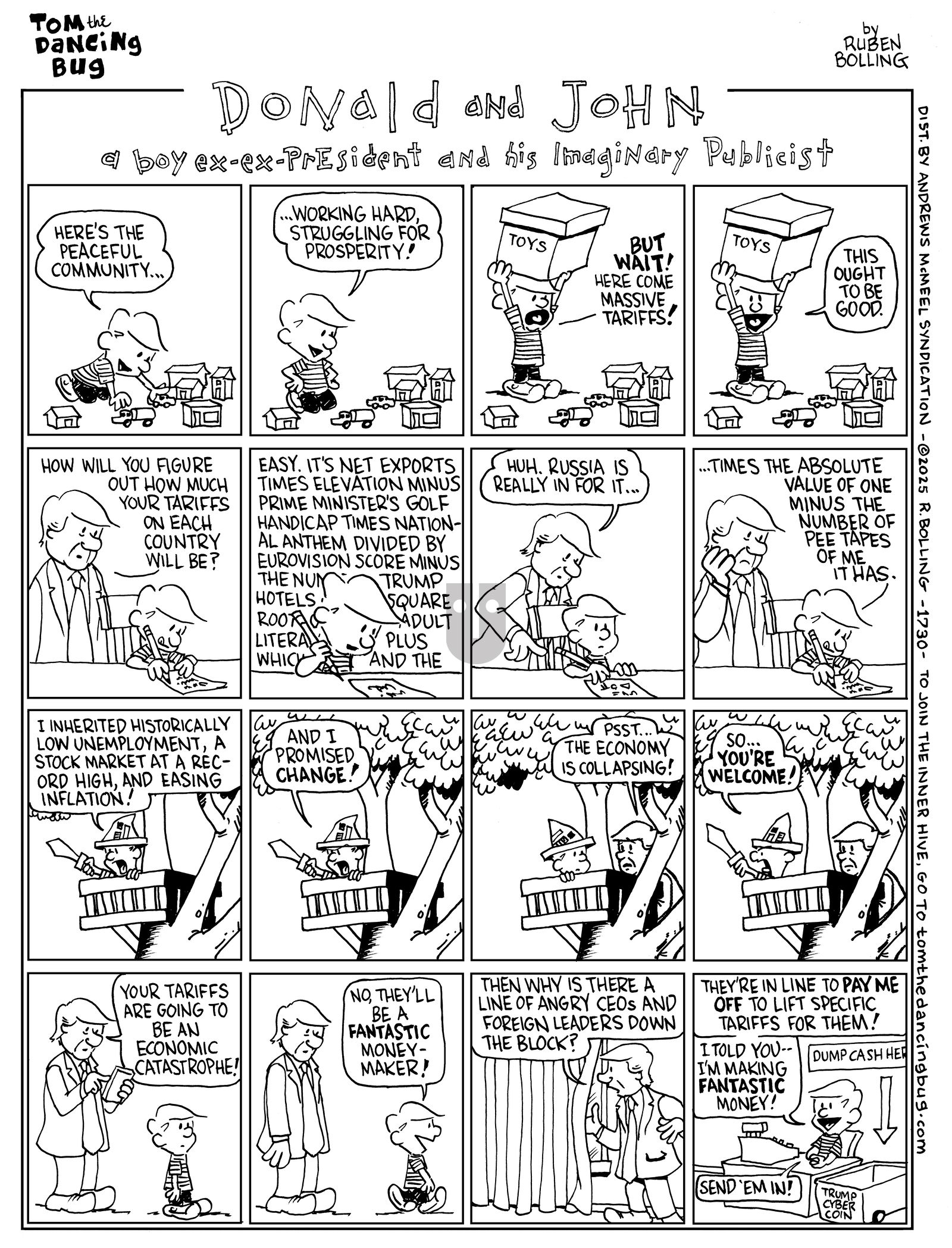Tom the Dancing Bug - Monday April 7, 2025 Comic Strip