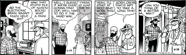 Alley Oop on Saturday June 23, 1956 Comic Strip