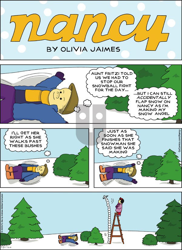 Nancy on Sunday January 12, 2020 Comic Strip