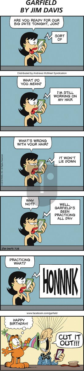 Garfield on Sunday July 28, 2019 Comic Strip