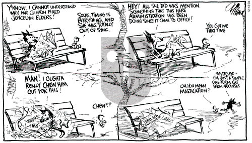 Pat Oliphant on Tuesday December 13, 1994 Comic Strip