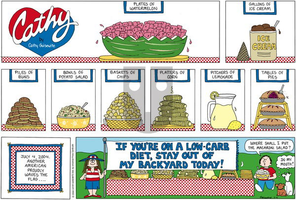 Cathy Classics on Sunday July 4, 2004 Comic Strip