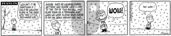 Peanuts on Saturday February 6, 1971 Comic Strip