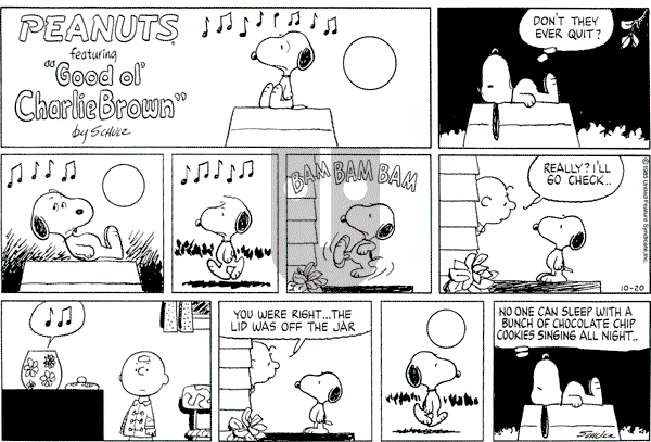 Peanuts - Sunday October 20, 1985 Comic Strip