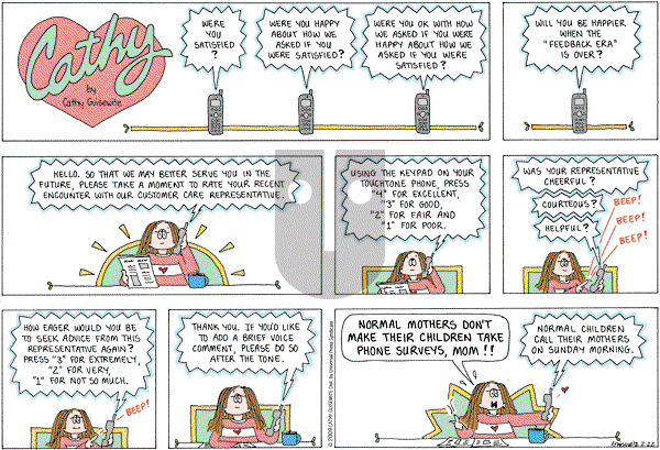 Cathy Classics - Sunday February 22, 2009 Comic Strip
